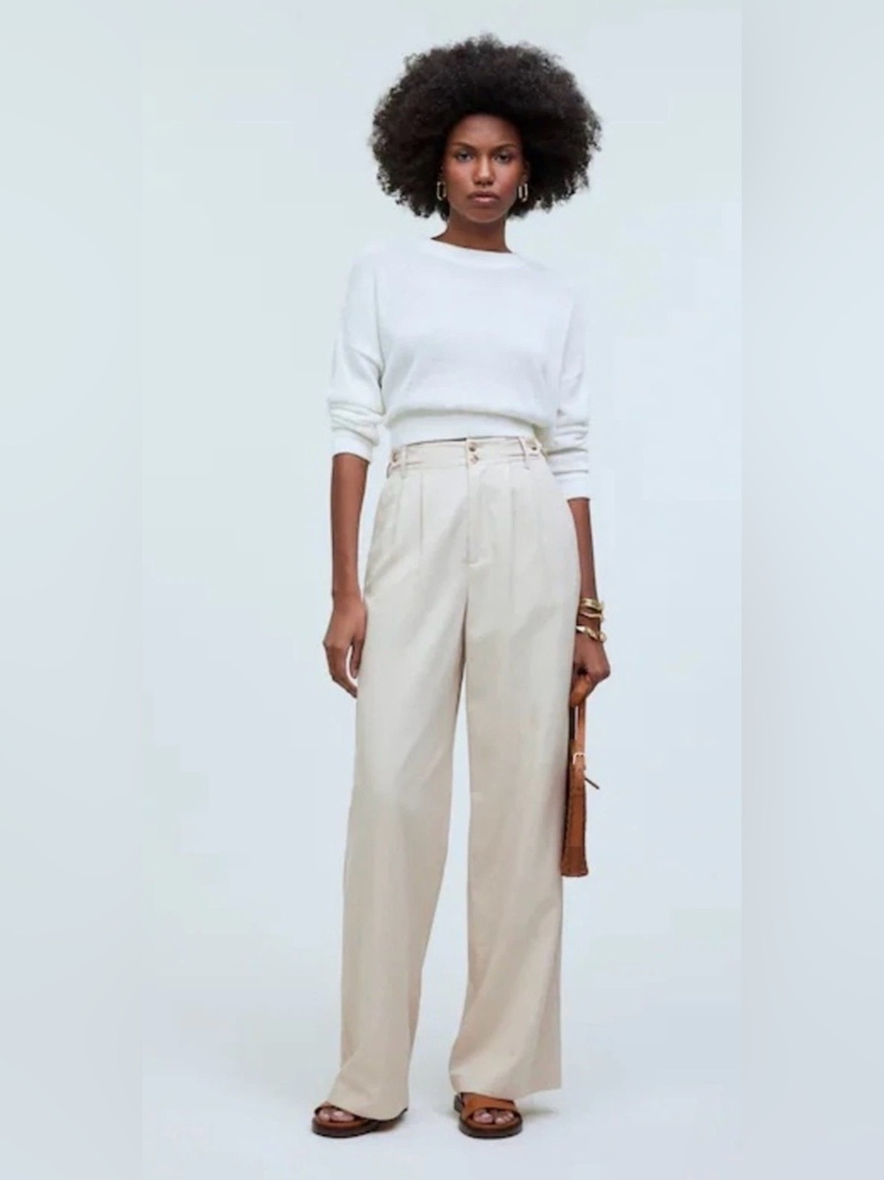 Madewell The Harlow Wide-Leg Pant Beige Neutral Quiet Luxury 4